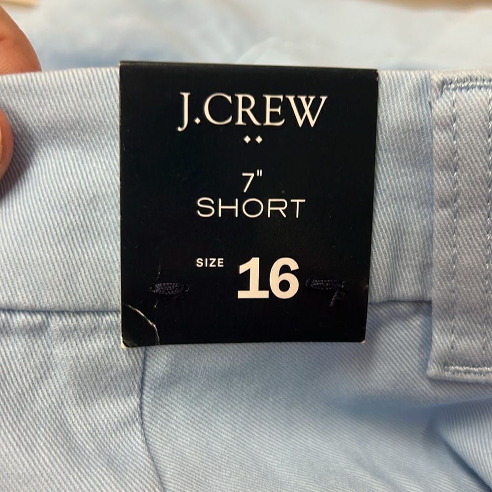 J. crew Factory BO201 Blue 7" Classic Chino Shorts New size 16 - Picture 3 of 7